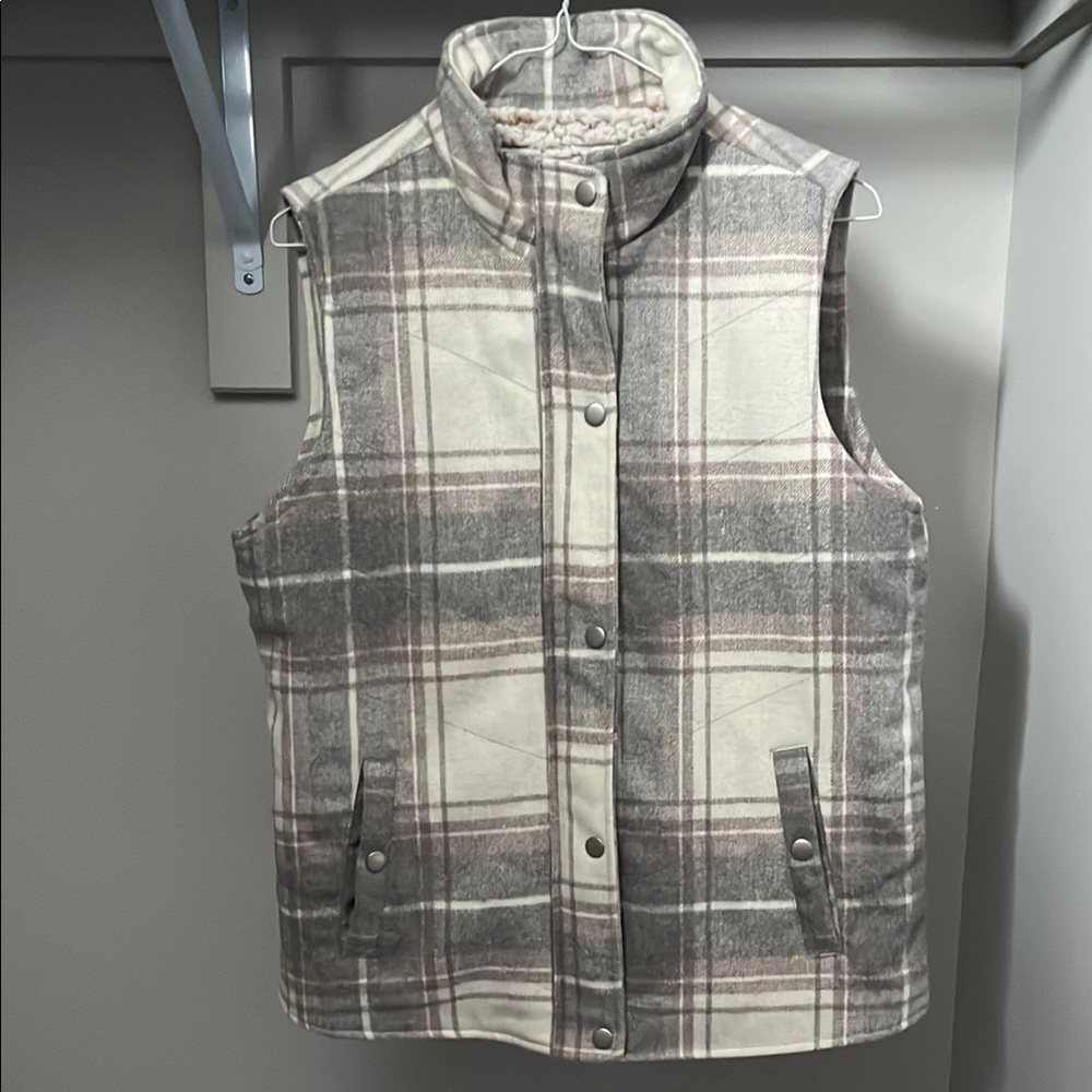 Plaid Sleeveless Vest